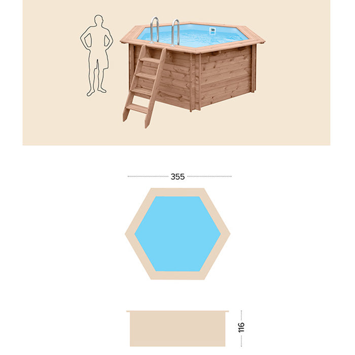 Piscina Fuori Terra in Legno Bali Esagonale 2024