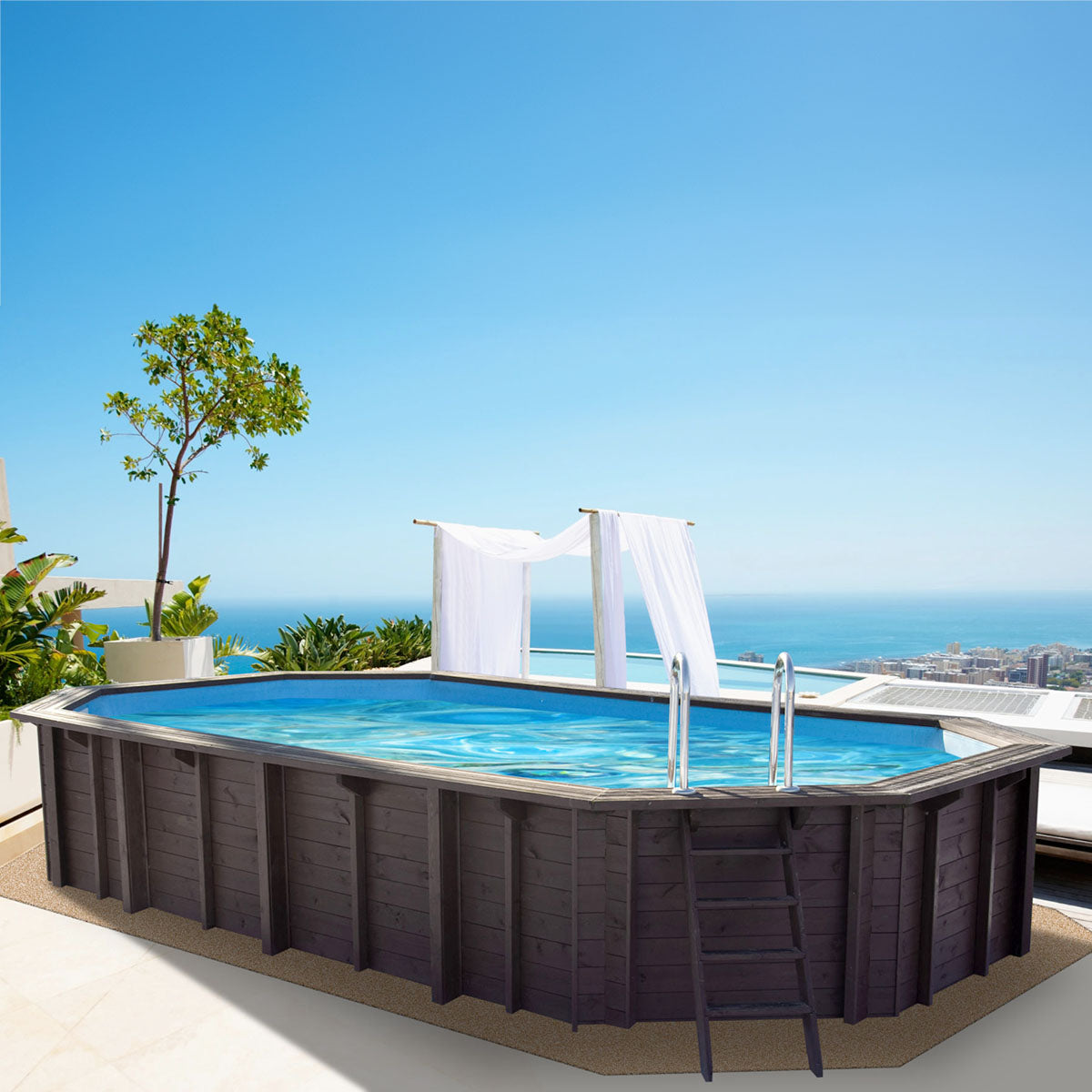 Piscina Fuori Terra in Legno Bali Ovale Premium 2024
