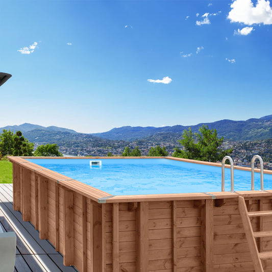 Piscina Fuori Terra in Legno Bali Rettangolare 2024