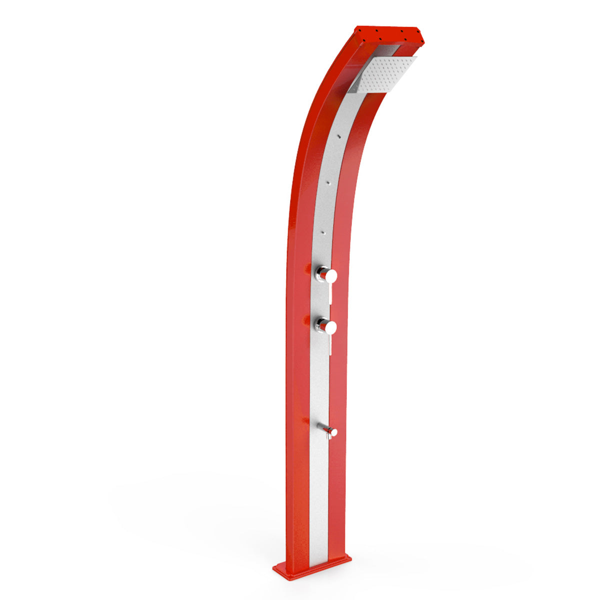 Doccia Solare in Alluminio 30 Lt con 3 nebulizzatori, deviatore e lavapiedi temporizzato Arkema Design DADA D350 - Vari colori disponibili