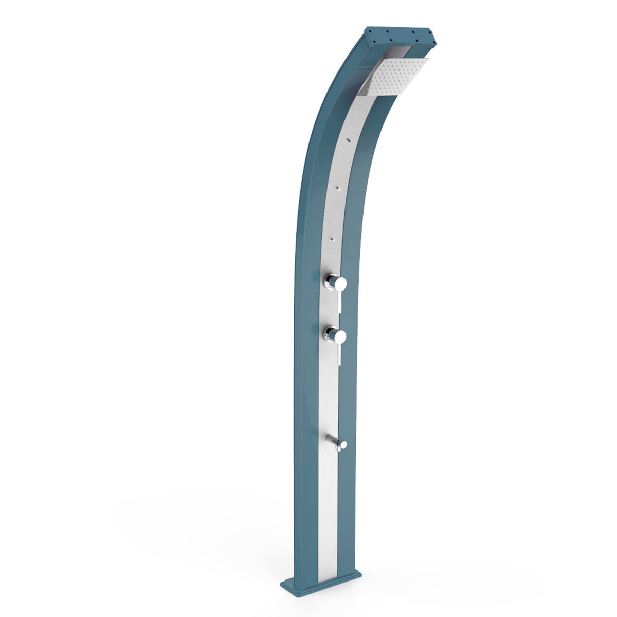 Doccia Solare in Alluminio 30 Lt con 3 nebulizzatori, deviatore e lavapiedi temporizzato Arkema Design DADA D350 - Vari colori disponibili