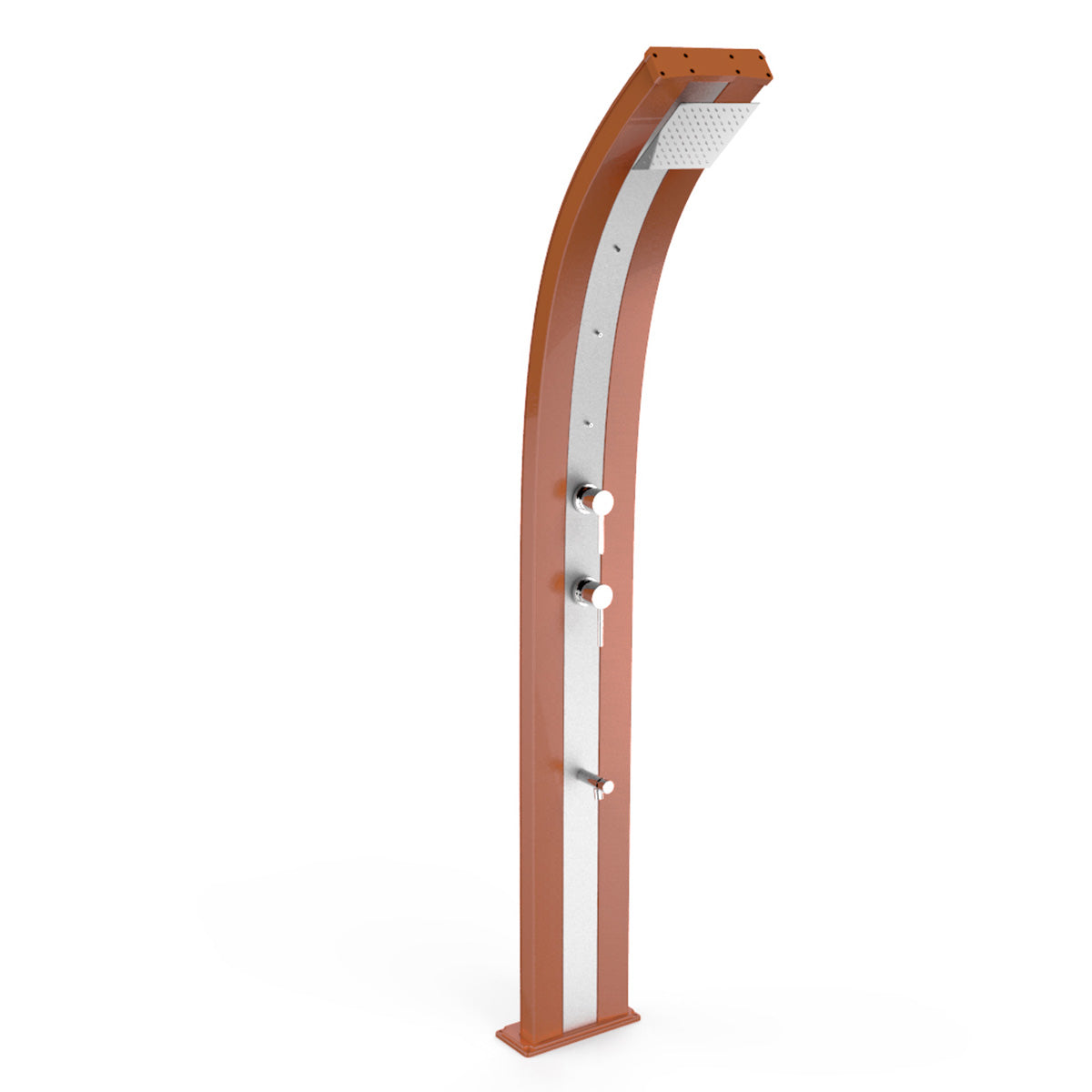 Doccia Solare in Alluminio 30 Lt con 3 nebulizzatori, deviatore e lavapiedi temporizzato Arkema Design DADA D350 - Vari colori disponibili