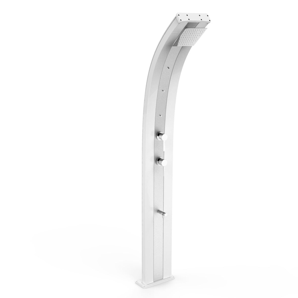 Doccia Solare in Alluminio 30 Lt con 3 nebulizzatori, deviatore e lavapiedi temporizzato Arkema Design DADA D350 - Vari colori disponibili