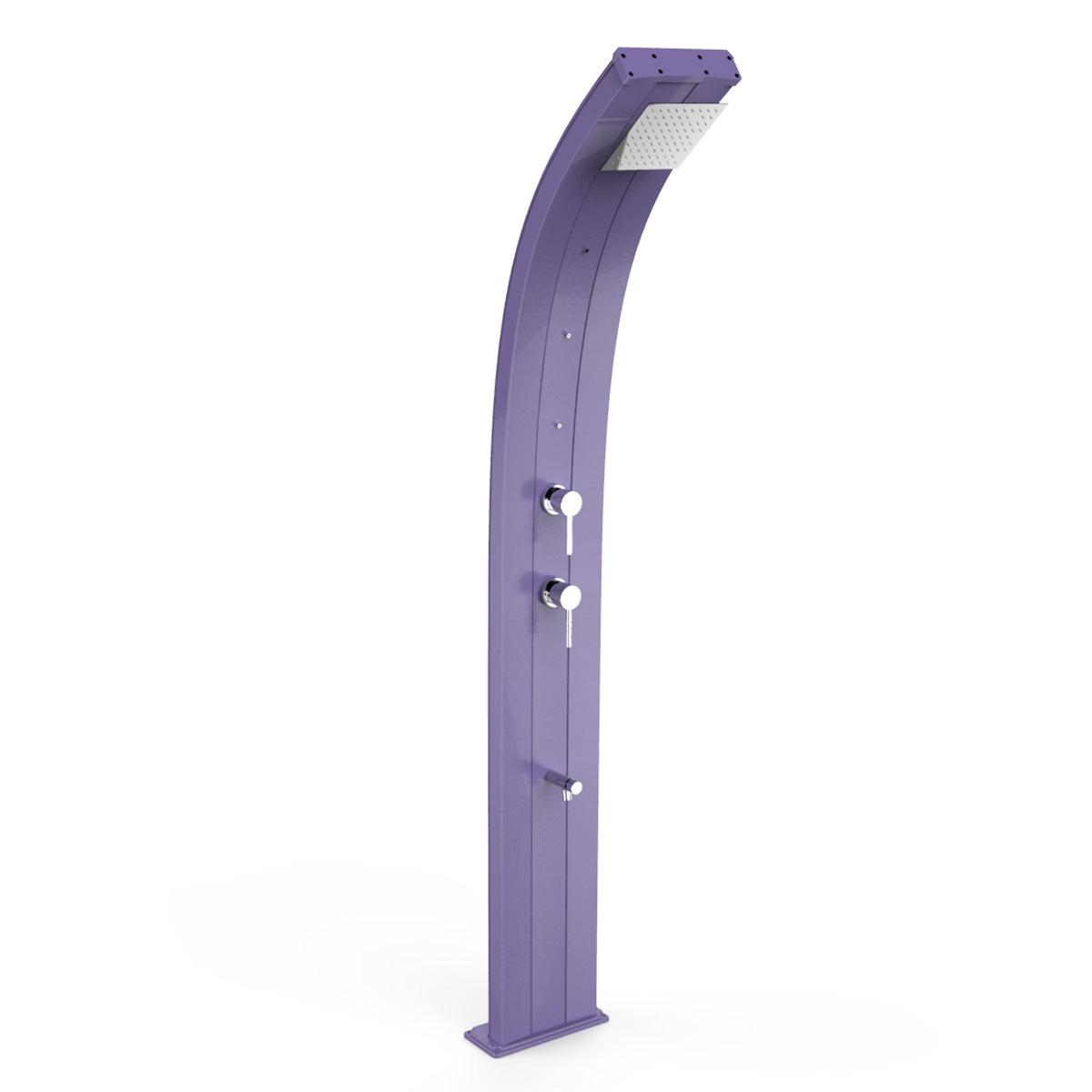 Doccia Solare in Alluminio 30 Lt con 3 nebulizzatori, deviatore e lavapiedi temporizzato Arkema Design DADA D350