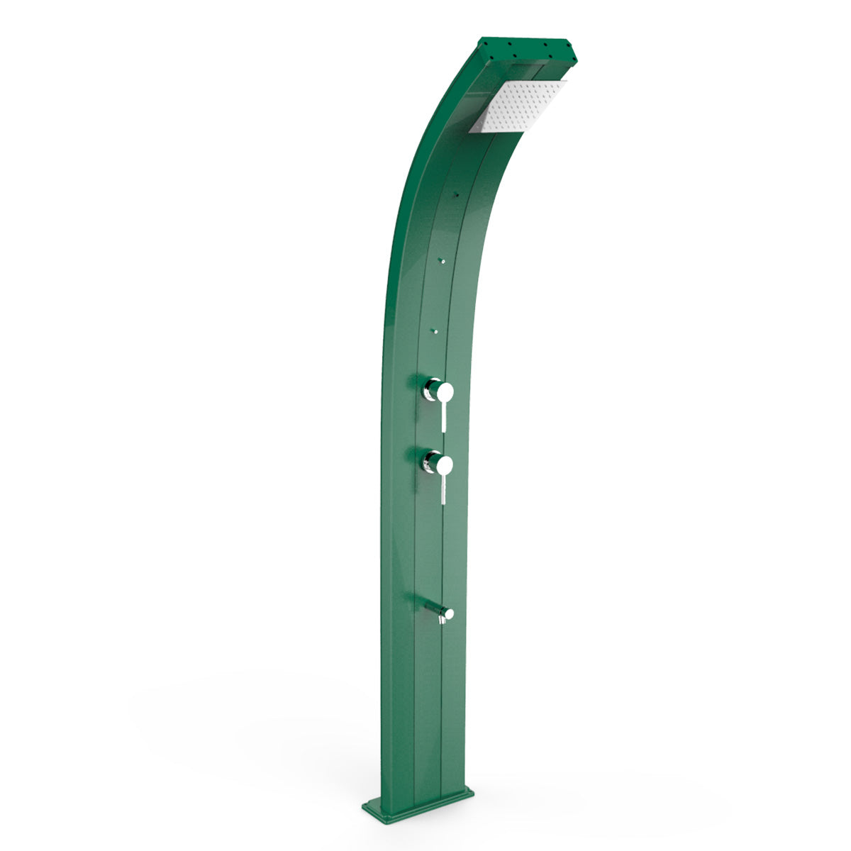 Doccia Solare in Alluminio 30 Lt con 3 nebulizzatori, deviatore e lavapiedi temporizzato Arkema Design DADA D350