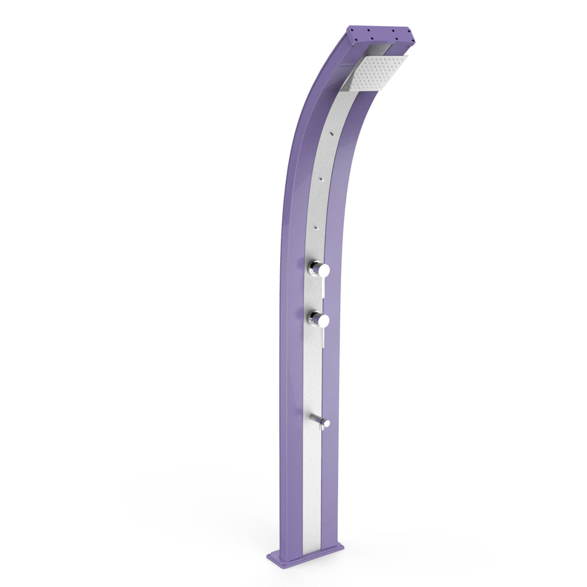Doccia Solare in Alluminio 30 Lt con 3 nebulizzatori, deviatore e lavapiedi temporizzato Arkema Design DADA D350 - Vari colori disponibili