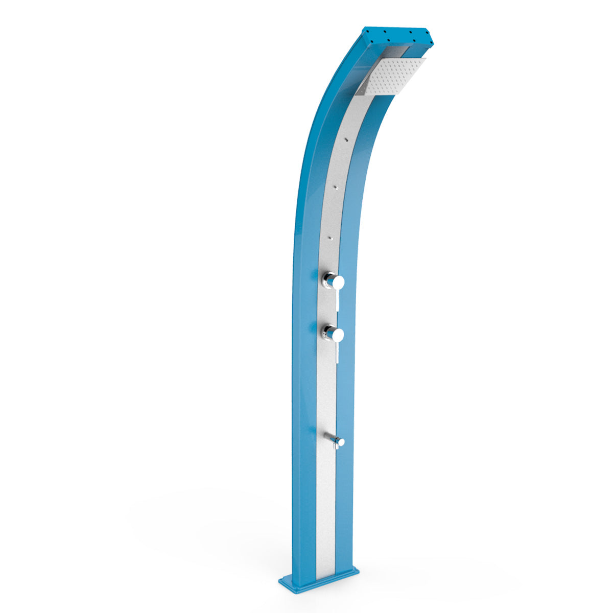 Doccia Solare in Alluminio 30 Lt con 3 nebulizzatori, deviatore e lavapiedi temporizzato Arkema Design DADA D350 - Vari colori disponibili