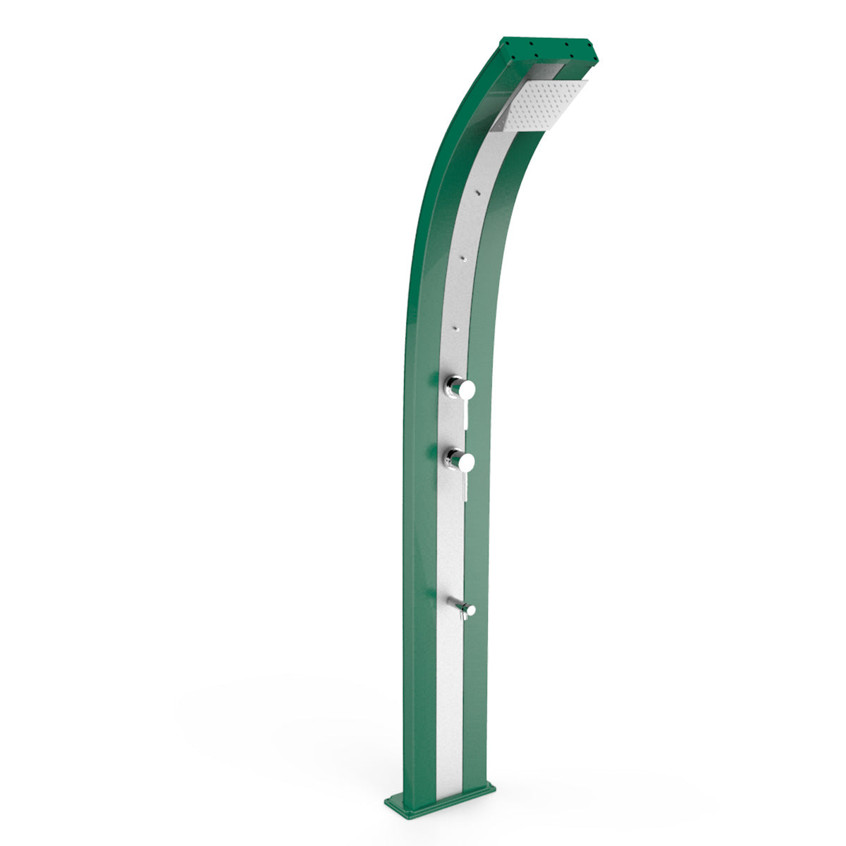 Doccia Solare in Alluminio 30 Lt con 3 nebulizzatori, deviatore e lavapiedi temporizzato Arkema Design DADA D350 - Vari colori disponibili
