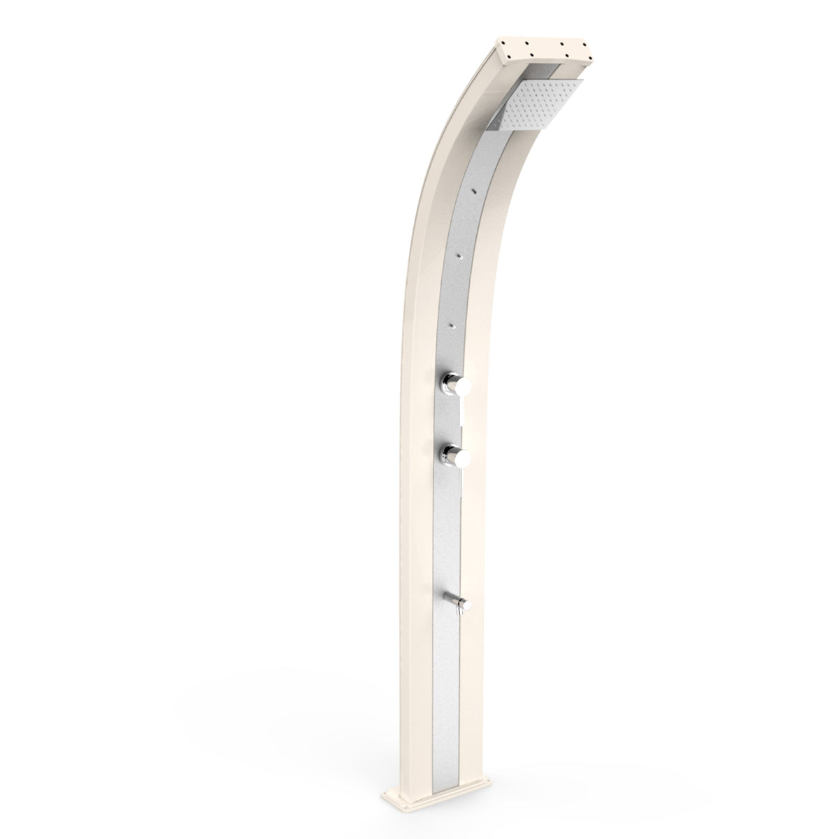 Doccia Solare in Alluminio 30 Lt con 3 nebulizzatori, deviatore e lavapiedi temporizzato Arkema Design DADA D350 - Vari colori disponibili