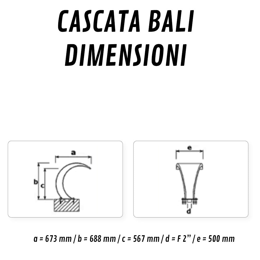 Cascata BALI in acciaio INOX AISI 316