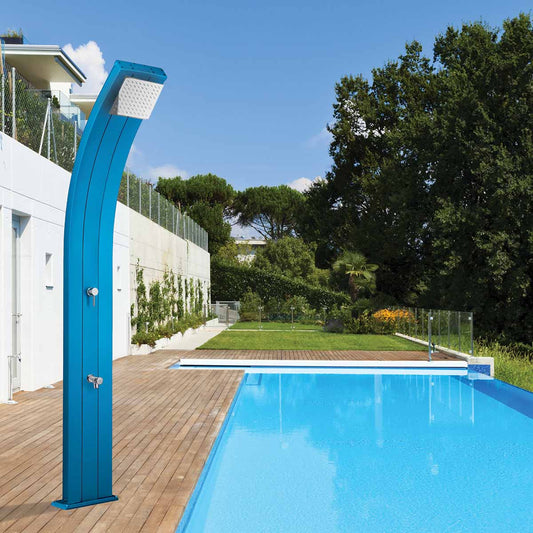 Doccia Solare in Alluminio 30 Lt con lavapiedi temporizzato Arkema Design DADA D320