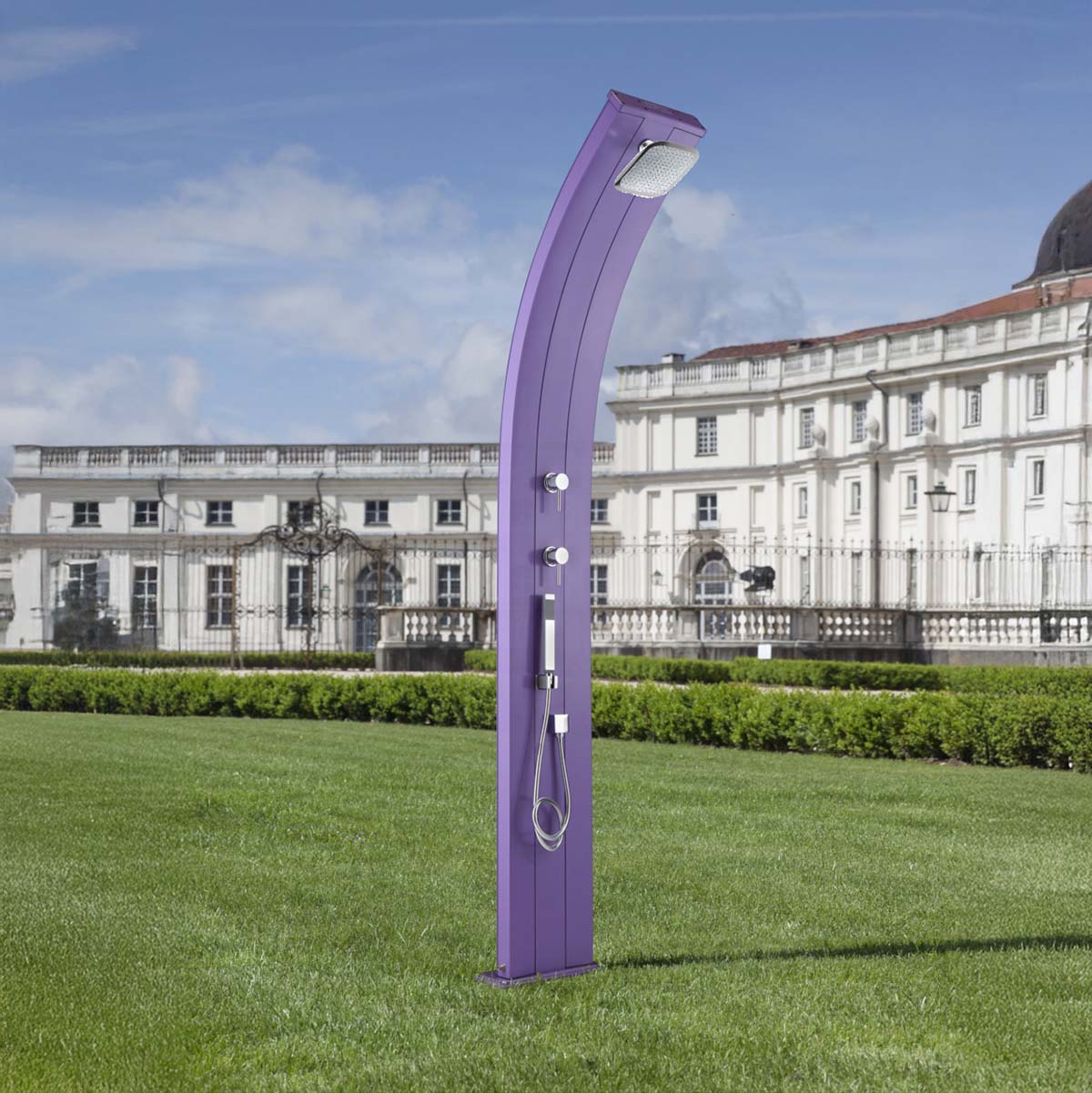 Doccia Solare in Alluminio 30 Lt con doccetta e deviatore Arkema Design DADA D340