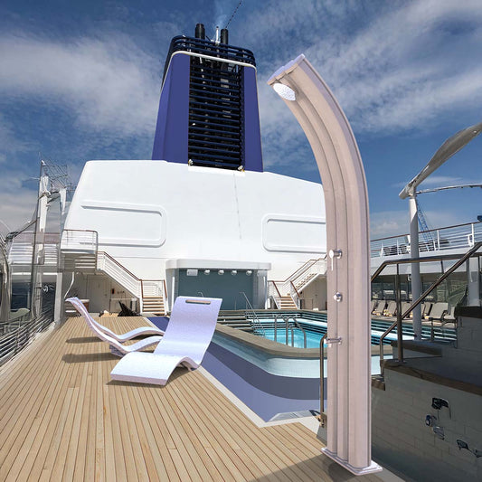 Doccia Solare in Alluminio 69 Lt con temporizzatore e lavapiedi temporizzato Arkema Design ENERGY PRO A930