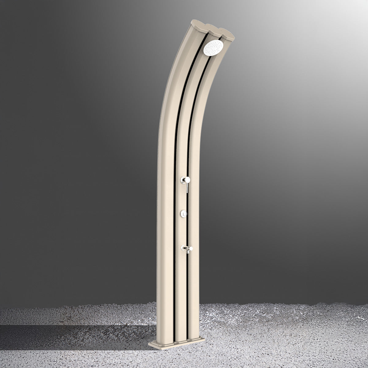 Doccia Solare in Alluminio 69 Lt con temporizzatore e lavapiedi temporizzato Arkema Design ENERGY PRO A930