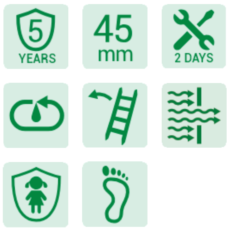 Piscina Fuori Terra in Legno Bali Rettangolare 2024