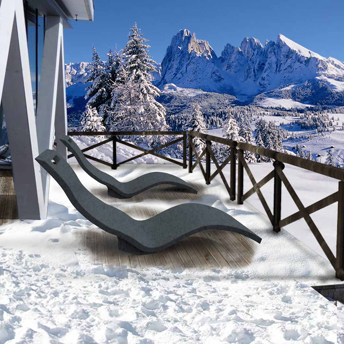 Lettino prendisole Chaise Longue Arkema Design SERENDIPITY S010