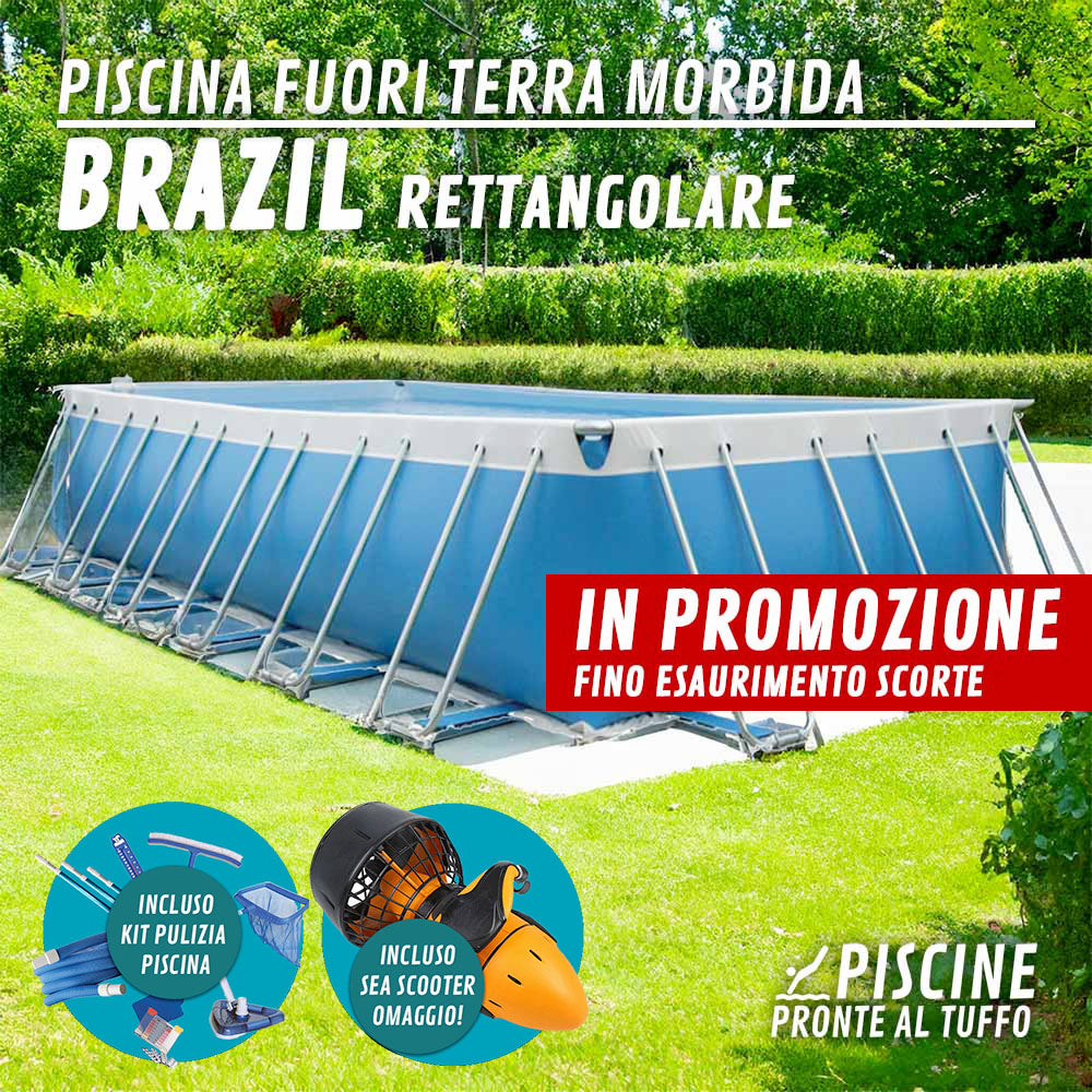 Piscina Fuori Terra Morbida in PVC Rettangolare Brazil