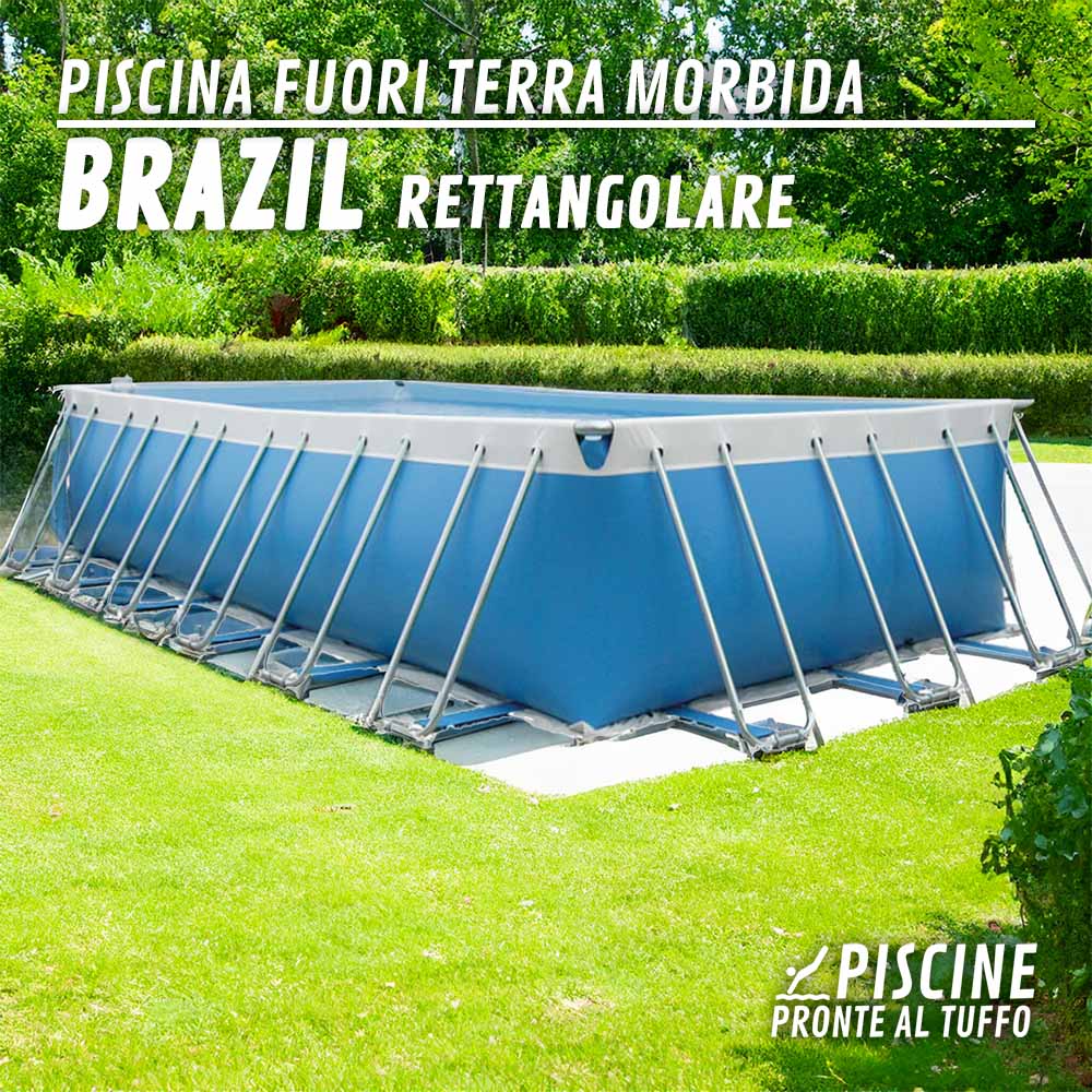 Piscina Fuori Terra Morbida in PVC Rettangolare Brazil