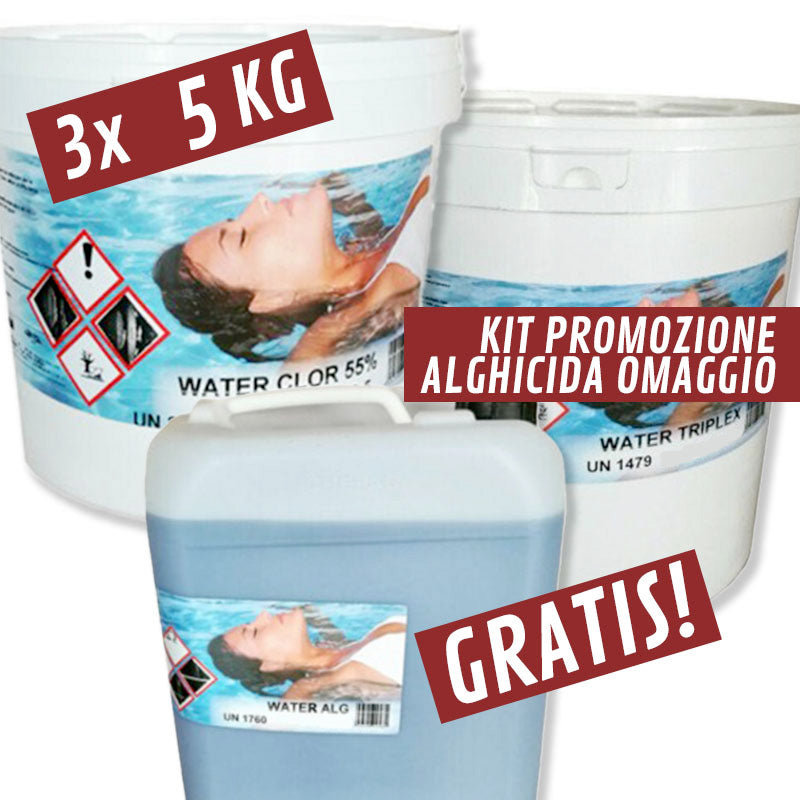 KIT PROMO Chimico 3 x 5 Kg Water Triplex + Water Clor 55 + Water Alg