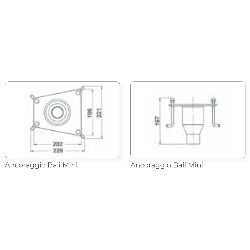 Ancoraggio per Cascata Bali Mini attacco 1 1/2" F