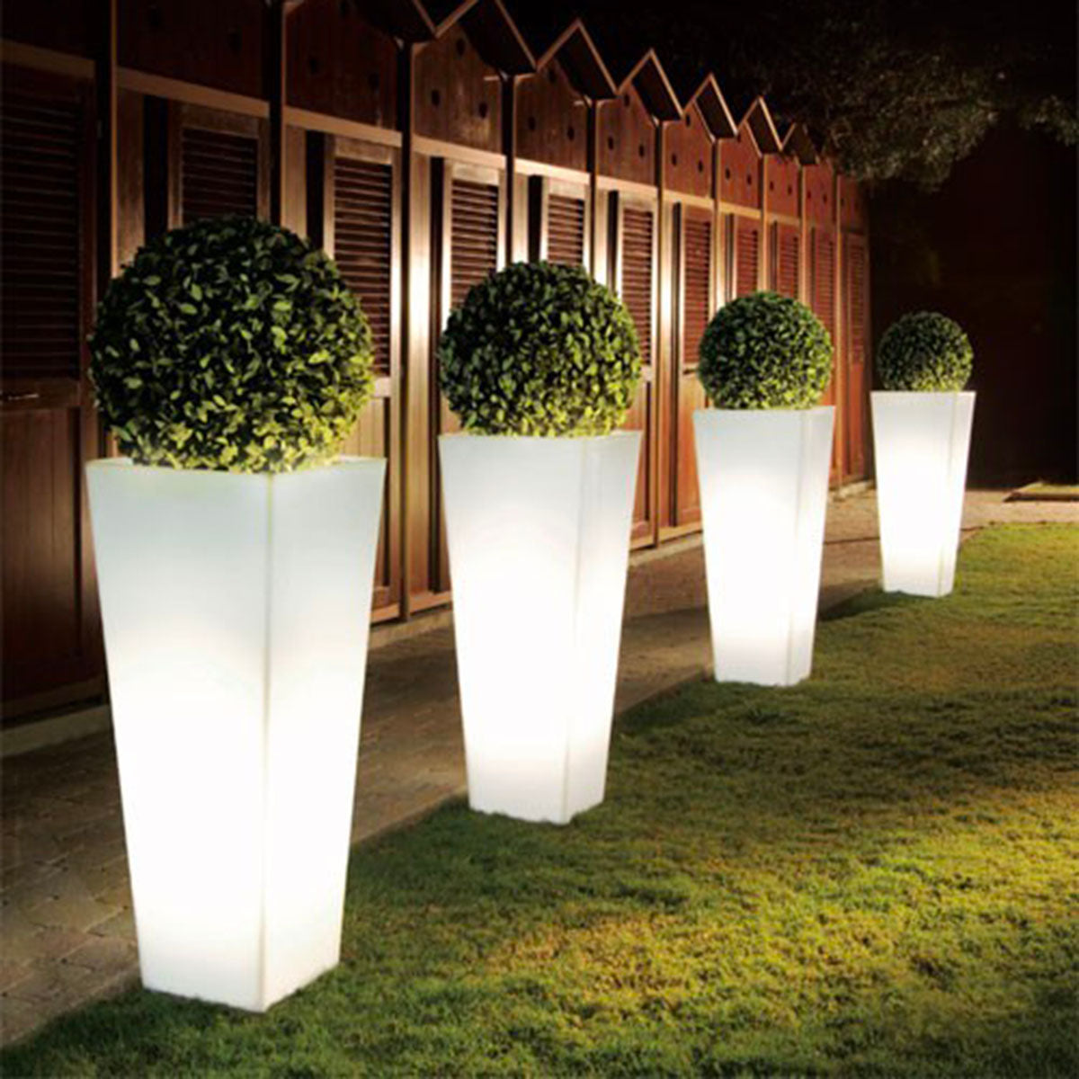Vaso luminoso solare con telecomando Arkema Design Quadro102 SL