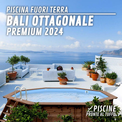 Piscina Fuori Terra in Legno Bali Ottagonale Premium 2024