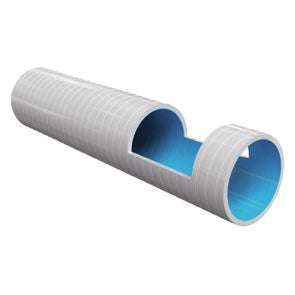 Tubo semirigido mod. PRO FLEX bianco anti cloro diam. 63 mm - rotolo da 25 Mt