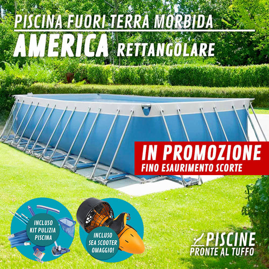 Piscina Fuori Terra Morbida in PVC Rettangolare America