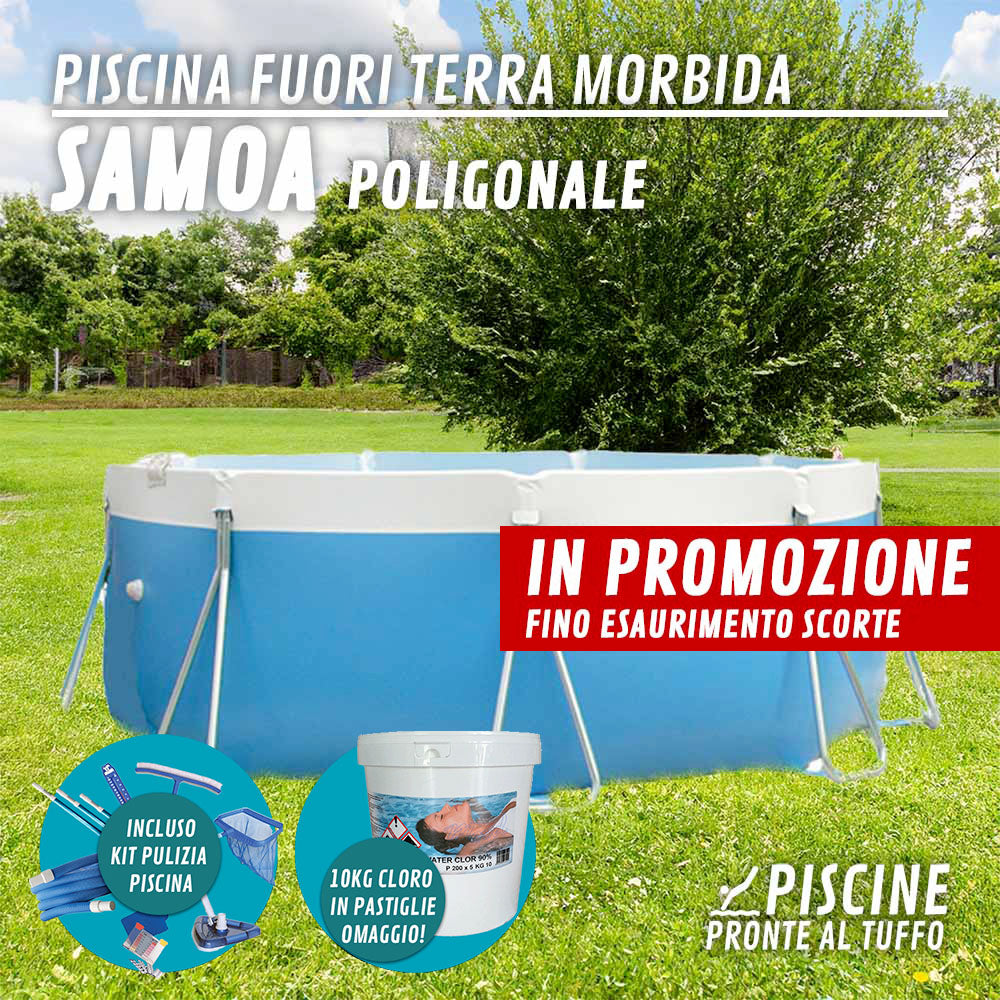 Piscina Fuori Terra Morbida in PVC Rotonda Poligonale Samoa