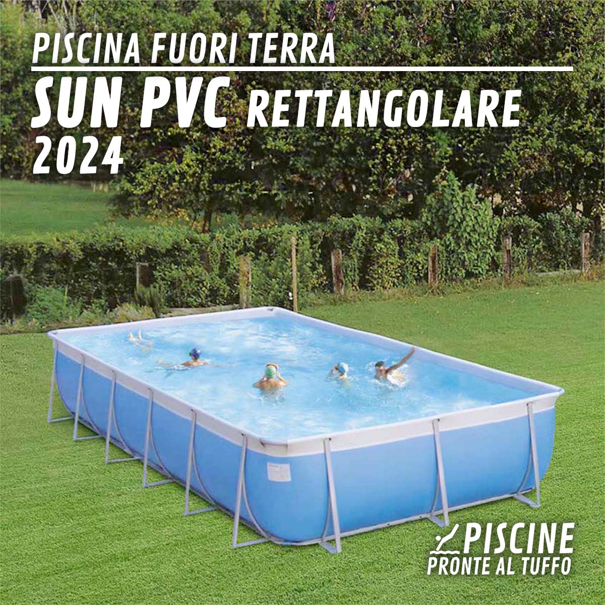 Piscina Fuori Terra Morbida in PVC SUN Rettangolare