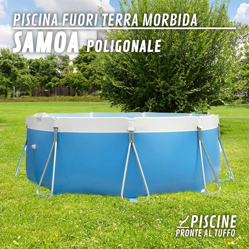 Piscina Fuori Terra Morbida in PVC Rotonda Poligonale Samoa