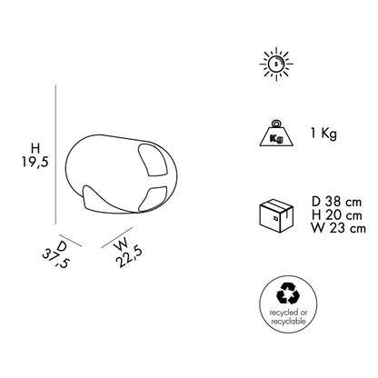 Boa luminosa solare galleggiante con telecomando Arkema Design Solar Boa