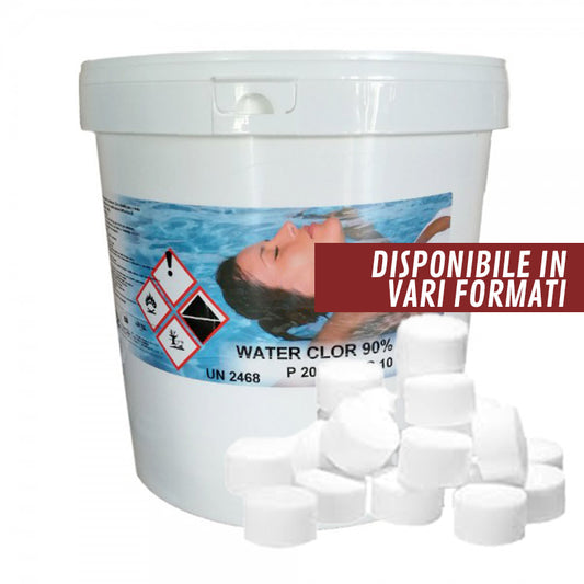 Tricloro in Pastiglie da 20 Gr Disinfettante Water Clor 90%